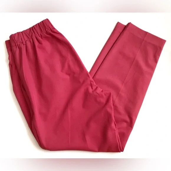 Express Super High Rise Pleated Ankle Pants in Coral Red Small - Picture 1 of 6